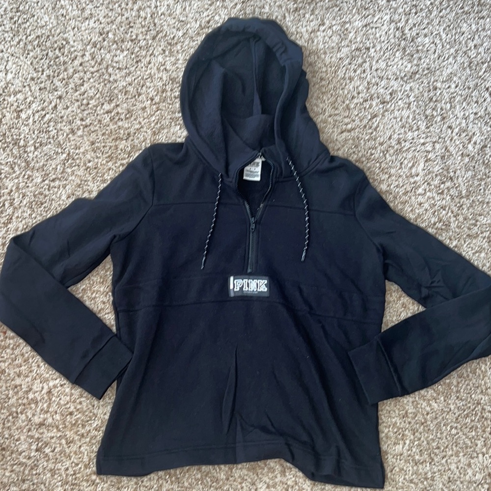 Victoria’s Secret PINK black pullover hoodie size small